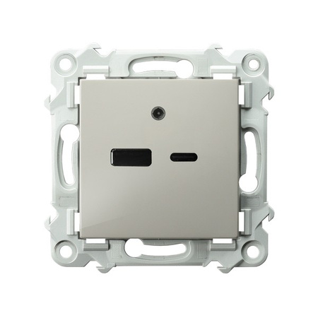 OSPEL SZAFIR GPUSB-2Z/m/83 Ładowarka USB A+C beż