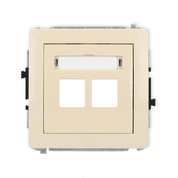 KARLIK DECO 1DGM-2P  Gniazdo multimedialne podwójnego bez modułu (standard Keystone)
