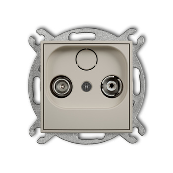 KARLIK ICON 60IG15P Mechanizm gniazda abonenckiego RTV przelotowego 15dB