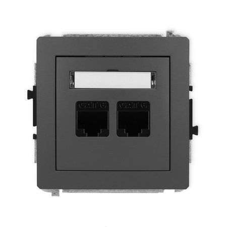 KARLIK DECO 28DGK-4 Gniazdo komputerowe podwójne 2xRJ45