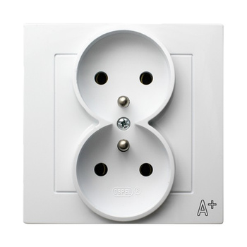 OSPEL AS GP-2GAZ/00 ANTYBAKTERYJNY Gniazdo podwójne z/u kompletne