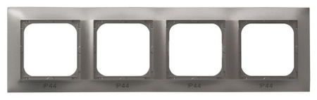 OSPEL IMPRESJA RH-4Y/23 Ramka poczwórna do łączników IP-44 tytan