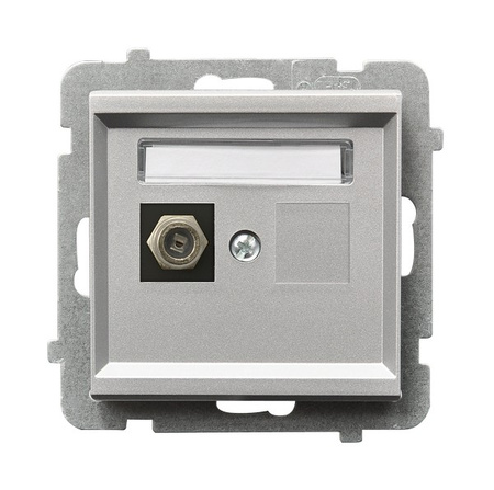 OSPEL SONATA GPA-1RF/m/38 Gniazdo antenowe typu F pojedyncze srebro