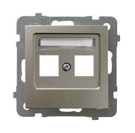 Ospel as GPK-2G/p/45 Obudowa gniazda podwójnego typu Keystone prosta