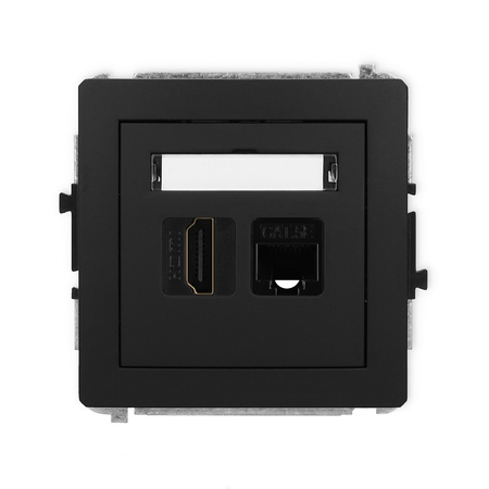 KARLIK DECO 12DGHK  Gniazdo pojedyńcze  HDMI 2.0 + gniazda komp. poj. 1xRJ45