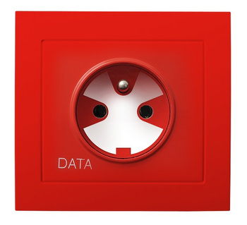 OSPEL KIER GP-1WZK/22 Gniazdo pojedyncze z uziemieniem DATA z kluczem