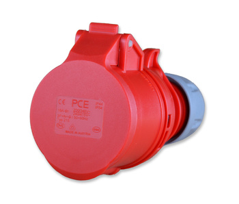 Pce 215-6 gniazdo siłowe przenośne 16a 5 bolców 400v 3p+z+n