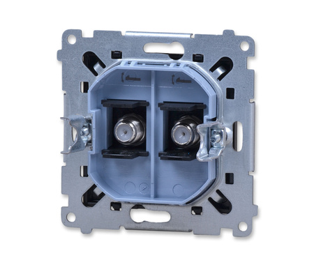 Kontakt Simon 55 tasf2.01/149 gniazdo antenowe typu f podwójne