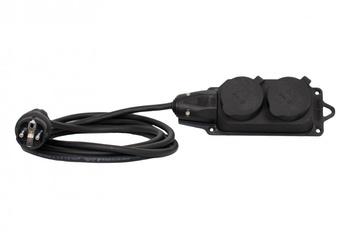 F-ELEKTRO 32975-3 Przedłużacz listwowy 2x230V OW (H05RR-F) 3x2,5-10m