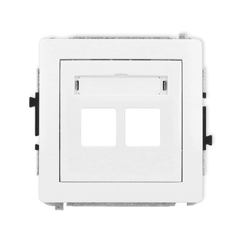 KARLIK DECO DGM-2P  Gniazdo multimedialne podwójnego bez modułu (standard Keystone)