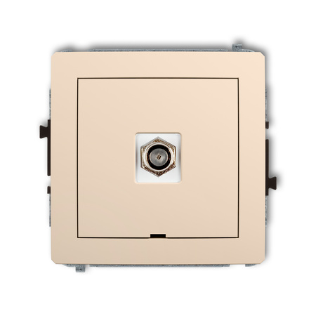 KARLIK DECO 1DGFBO-1  Gniazdo antenowe pojedyńcze  typu F (SAT) niklowany