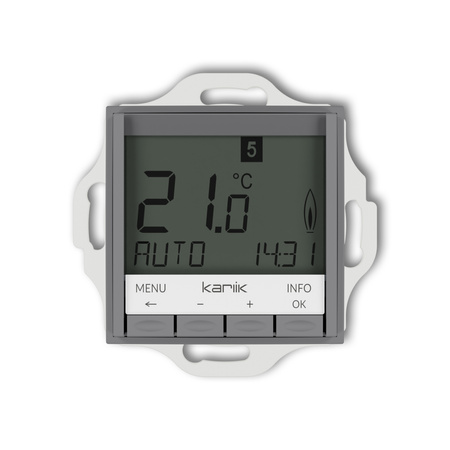 KARLIK ICON 27IRT-3.2 Mechanizm uniwersalnego elektronicznego tygodniowego regulatora temperatury (podświetlenie niebieskie)
