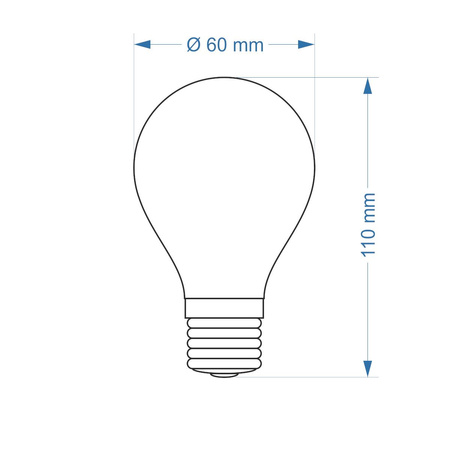 ŻARÓWKA E27 LED FILAMENT 12W WW ML A60 4601