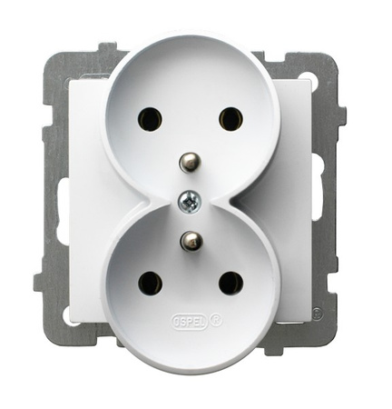 OSPEL AS GP-2GARZ/m/00 ANTYBAKTERYJNY Gniazdo podwójne z/u moduł