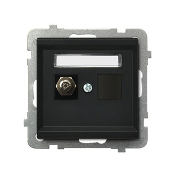 OSPEL SONATA GPE-1R/m/33 Gniazdo ekwipotencjalne pojedyncze czekoladowy