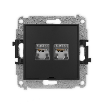 KARLIK ICON 12IGKBO-6  Gniazdo komputerowe podwójne 2xRJ45