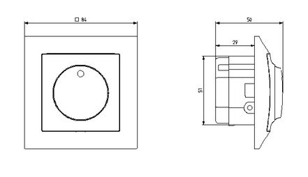 OSPEL IMPRESJA ŁP-8Y/m/27 Ściemniacz przyciskowo-obrotowy żarowe ecru