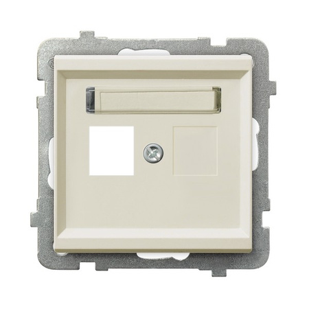 OSPEL SONATA GPK-1R/p/27 Obudowa gniazda pojedynczego typu Keystone prosta