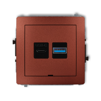 KARLIK DECO 9DCUSBBO-8  Ładowarka USB podwójna  USB C + USB A