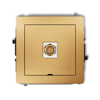KARLIK DECO 29DGFBO-1.1  Gniazdo antenowe pojedyńcze  typu F (SAT) pozłacany