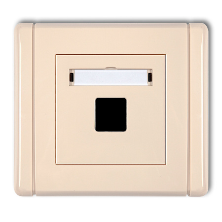 KARLIK FLEXI 1FGM-1P  Gniazdo multimedialne pojedyncze bez modułu (standard Keystone)