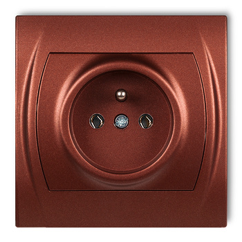 KARLIK LOGO 9LGP-1z Gniazdo pojedyncze z uziemieniem 2P+Z (bez przesłon torów prądowych)