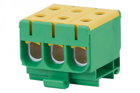 F-ELEKTRO F2.0318 LZ Listwa zaciskowa w korpusie ZU 1-torowa 3x50/3x50mm2-żół/zie