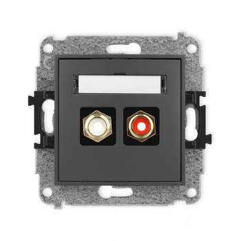 KARLIK ICON 28IGRCA-2  Gniazdo podwójne RCA (typu cinch - biały i czerwony