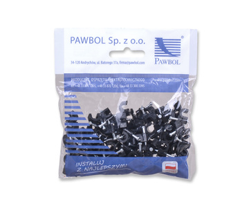 PAWBOL  H.7004C Uchwyt kablowy FLOP FI6 100szt czarny