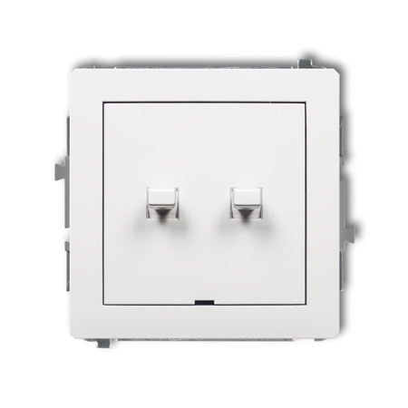 KARLIK DECO DWPUS-10.21 Łącznik jednobiegunowy  ze schodowym w stylu amerykańskim (dwa klawisze bez piktogramów