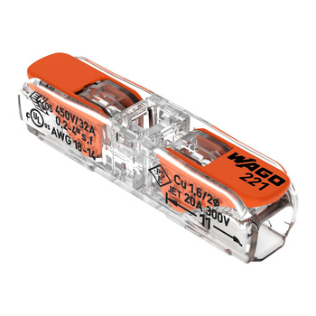 Złączka Wago 1-torowa przelotowa, 221-2411, od 0,2-4mm², 10 szt