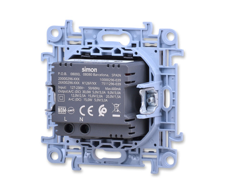 Kontakt Simon 10 cec2caq.01/49 Ładowarka USB C+A 30W 3,0A