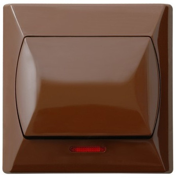 OSPEL AKCENT ŁP-3AS/24 Łącznik schodowy z podświetleniem brąz