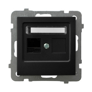OSPEL AS GPK-1GS/p/33 Obudowa gniazda Keystone skośna czarny mat