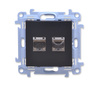 Kontakt Simon 10 c62e.01/49 gniazdo komputerowe podwójne rj45 kat. 6e