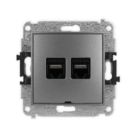 KARLIK MINI 11MGKBO-8  Gniazdo komputerowe podwójne 2xRJ45