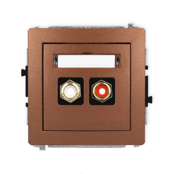 KARLIK DECO 9DGRCA-2  Gniazdo podwójne RCA (typu cinch - biały i czerwony