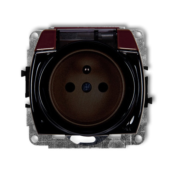 KARLIK TREND 4GPB-1zdp  Gniazdo bryzgoszczelne z uziemieniem 2P+Z (klapka dymna