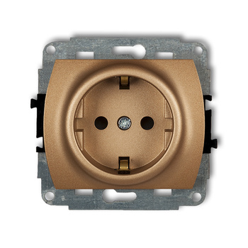 KARLIK TREND 8GP-1sp  Gniazdo pojedyńcze  z uziemieniem SCHUKO 2P+Z (przesłony torów prądowych)