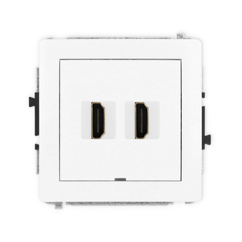 KARLIK DECO 25DHDMIBO-6 Mechanizm gniazda podwójnego HDMI 2.1, 8K, bez pola opisowego