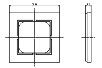 OSPEL SONATA RH-1R/27 Ramka pojedyncza do łączników IP-44