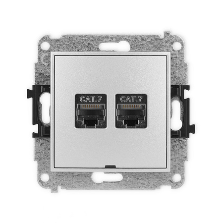KARLIK MINI 7MGKBO-10  Gniazdo komputerowe podwójne 2xRJ45