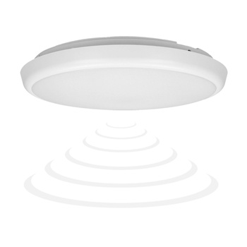 CERS LED plafon z mikrofalowym czujnikiem ruchu,  LED 22W, 2000lm, IP65, 4000K, poliwęglan mleczny biały, funkcja przyciemnienia