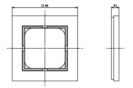 OSPEL SONATA R-1R/27 Ramka pojedyncza ecru