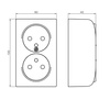 OSPEL BIS GN-2BZP/00 Gniazdo podwójne z uziemieniem z przesłonami biały