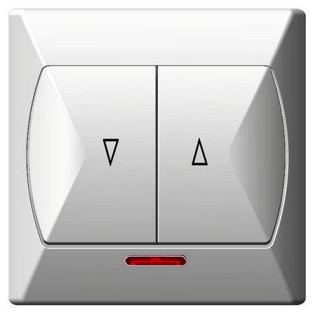 OSPEL AKCENT ŁP-7AS/00 Łącznik żaluzjowy, zwierny, podświetlany biały