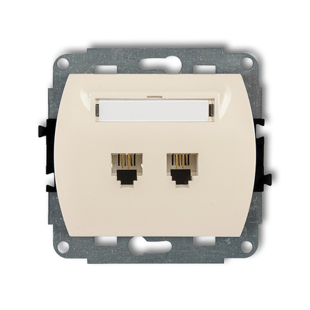 KARLIK TREND 1GT-2 Gniazdo telefoniczne podwójne 2xRJ11