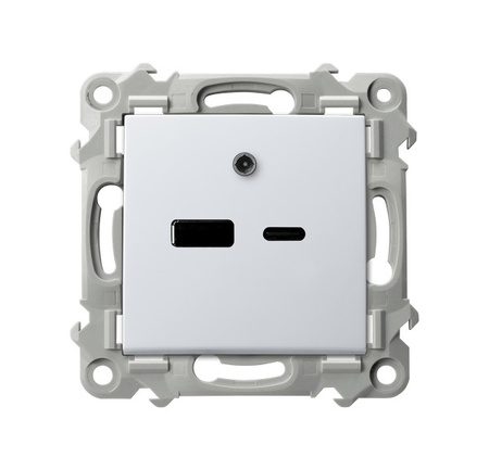 OSPEL SZAFIR GPUSB-2Z/m/00 Ładowarka USB A+C biały