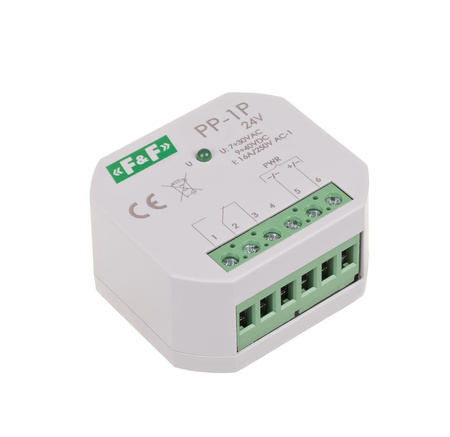 F&F Przekaźnik elektromagnetyczny z jednym stykiem przełącznym (NO/NC)PP-1P 24V