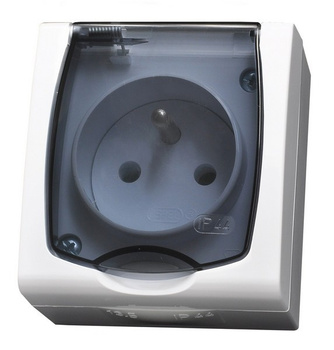 OSPEL MADERA GNH-1NZ/00/d Gniazdo pojedyncze IP z uziemieniem